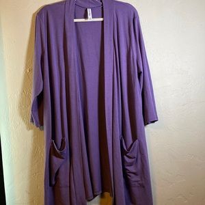 Light purple long cardigan